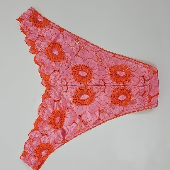Savage X Fenty Floral Pink & Orange Sexy Panties Sz:2X - Picture 3 of 7